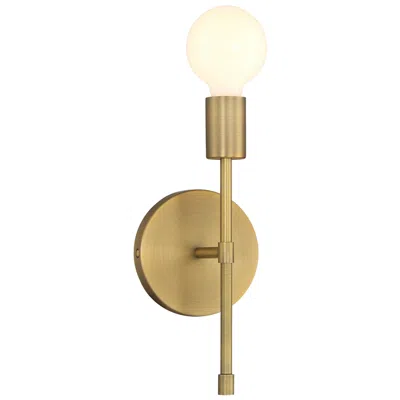 Access Iconic Ii G 11" High Antique Brushed Brass Led Wall Sconce In Gold