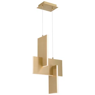 Access Joinery 14" Wide Brushed Gold Led Pendant