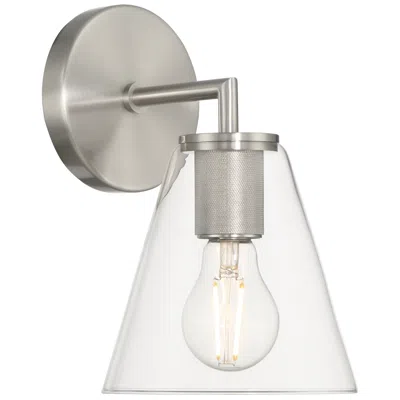 Access Katie 10" High Brushed Steel Wall Sconce