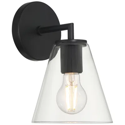 Access Katie 10" High Matte Black Wall Sconce