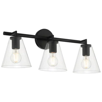 Access Katie 24" Wide 3-light Matte Black Bath/vanity