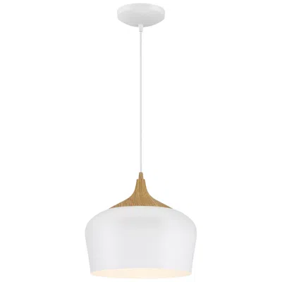 Access Lighting Blend 11 3/4" White Metal Modern Dome Led Mini Pendant