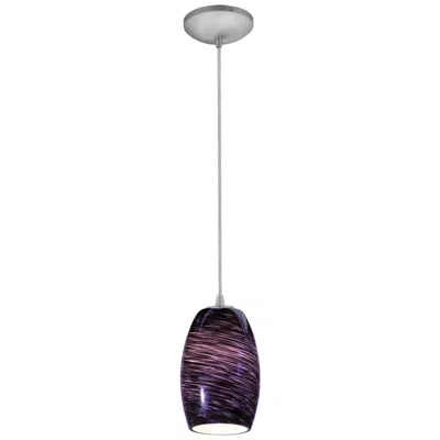 Access Lighting Chianti 5 1/4" Wide Modern Purple Swirl Glass Pendant