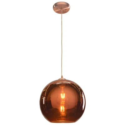Access Lighting Glow 12" Wide Modern Led Globe Pendant Light In Brown