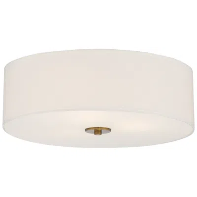 Access Lighting Mid-town 18" Wide Led White Fabric Drum Ceiling Light
