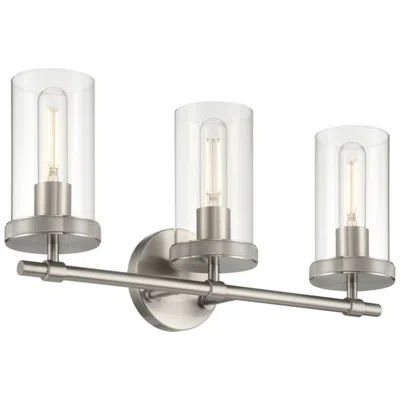 Access Lily 20" Wide 3-light Brushed Steel Bath/vanity