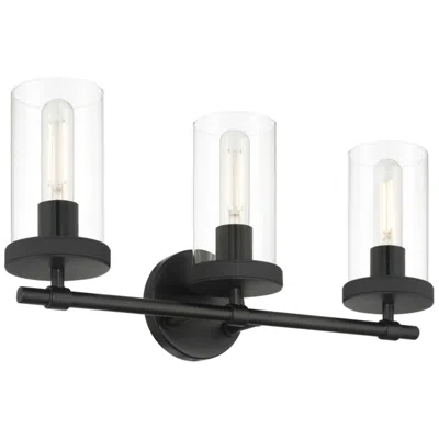 Access Lily 20" Wide 3-light Matte Black Bath/vanity