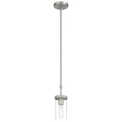 Access Lily 5" Wide Brushed Steel Pendant