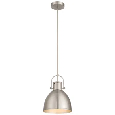 Access London 9" Wide Brushed Steel Pendant
