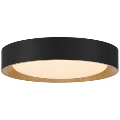 Access Maddy 17.5" Wide Matte Black Led Flush Mount