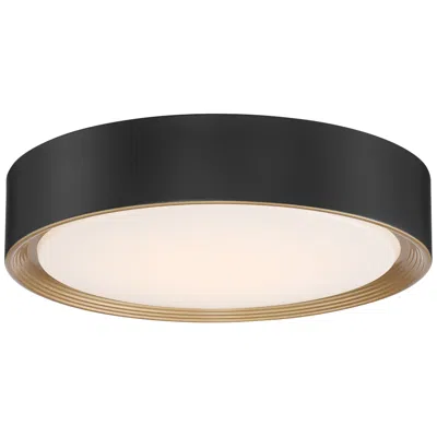 Access Malaga 15 3/4" Wide Matte Black Modern Round Led Ceiling Light