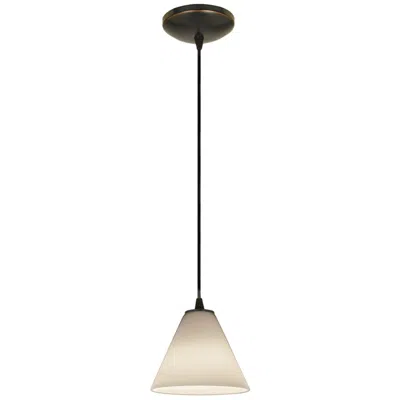 Access Martini - E26 Led Cord Pendant - Oil Rubbed Bronze Finish - White Glass