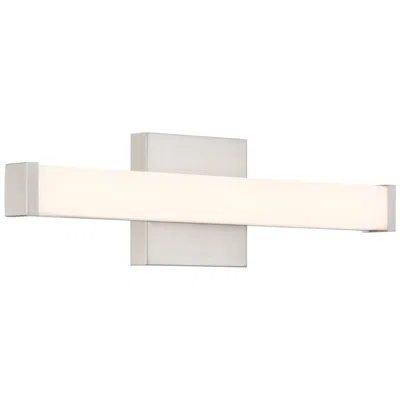 Access Maxx 18" Wide Brushed Steel Led Bath/vanity In White