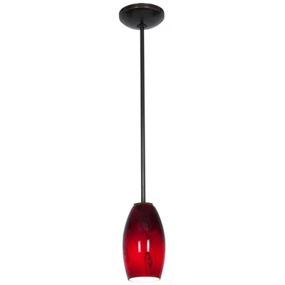 Access Merlot 3 1/2" Wide Red Sky Art Glass Mini Pendant