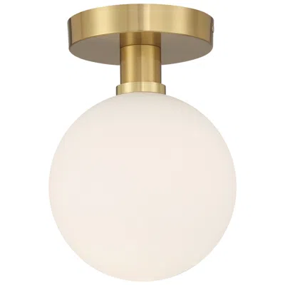 Access Michelle 7" Wide Antique Brass Led Semi Flush