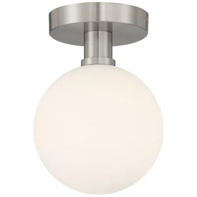 Access Michelle 7" Wide Brushed Steel Led Semi Flush