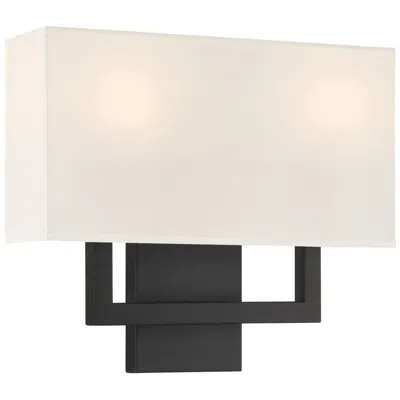 Access Mid Town 13" High 2-light Matte Black Led Wall Sconce