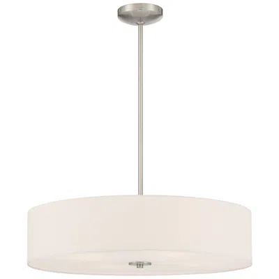 Access Mid Town 24" Wide Brushed Steel Led Drum Pendant Light