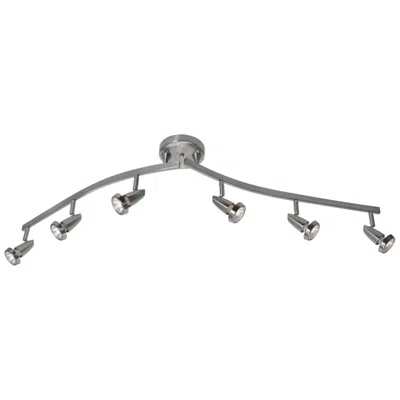 Access Mirage 6-light Brushed Steel Adjustable Led Track Fixture