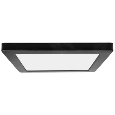 Access Modplus 9" Black Square Led Panel Flush Mount Ceiling Light
