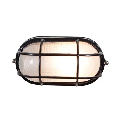 Access Nauticus 4 1/4" High Black Oval Outdoor Bulkhead Wall Light