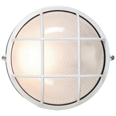 Access Nauticus 9 1/2" High White Round Outdoor Led Wall Light In Multi