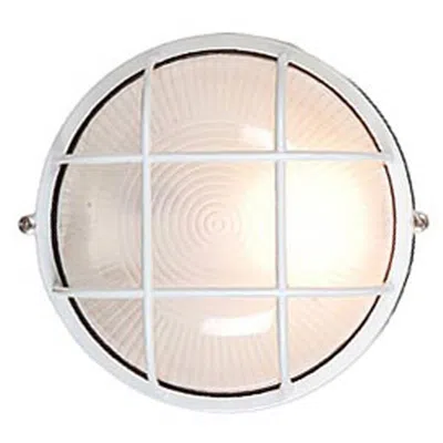 Access Nauticus Collection 7" Round White Outdoor Wall Light