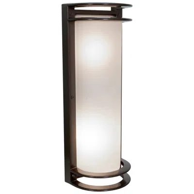 Access Nevis 16.75" High Bronze Outdoor Wall Light W/ Ribbed Frosted Glass Sh