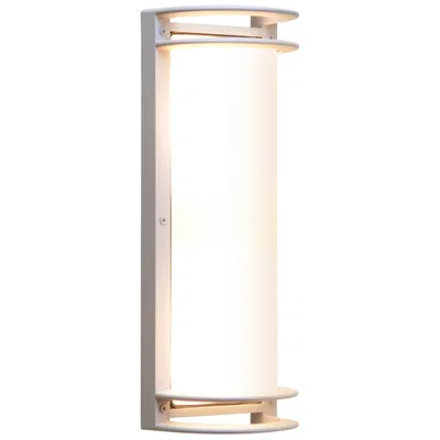 Access Nevis 16.75" High Satin Outdoor Wall Light W/ Ribbed Frosted Glass Sha