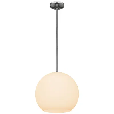 Access Nitrogen 14" Wide White Opal Glass Globe Pendant Light