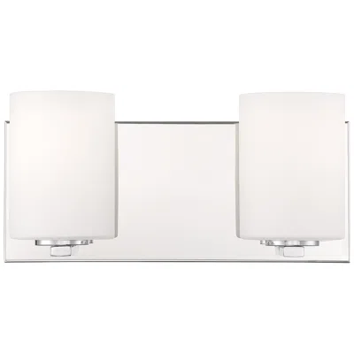 Access Oslo 6 1/4" High Chrome Metal 2-light Led Wall Sconce