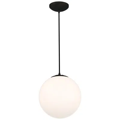 Access Pearl 10" Wide Matte Black Globe Mini Pendant