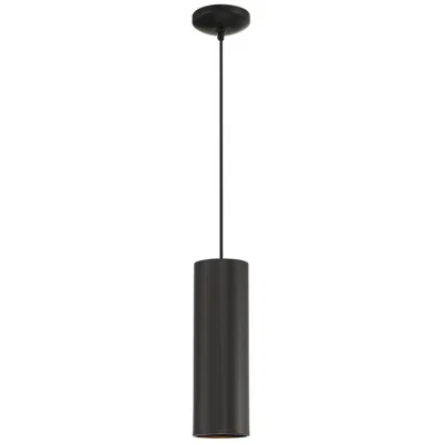 Access Pilson Large Matte Black Pendant With Black Cord