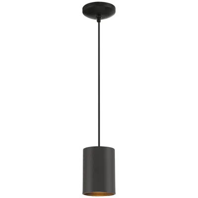 Access Pilson Small Matte Black Led Pendant With Black Cord