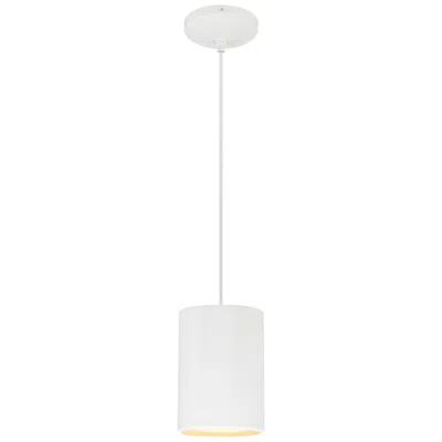 Access Pilson Xl 6" Wide Matte White Short Cable Led Mini Pendant
