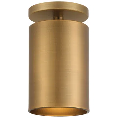 Access Pint Indoor 4.5" Wide Antique Brushed Brass Semi Flush