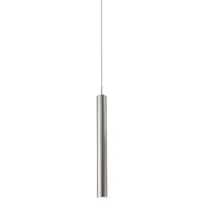 Access Pipeline 1.25" Wide Brushed Steel  Led Pendant With Acrylic Lens