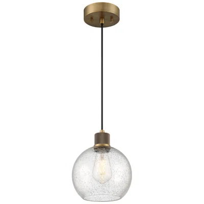 Access Port Nine 7 1/2" Wide Antique Brushed Brass Led Mini Pendant