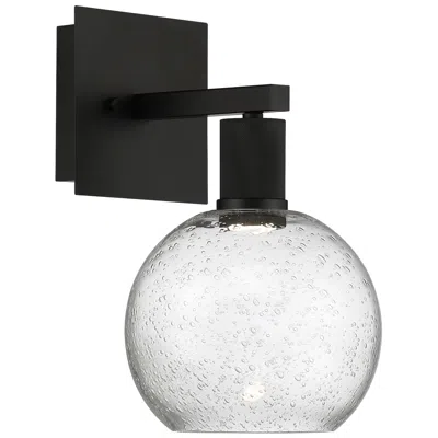 Access Port Nine Burgundy 12 1/4" High Matte Black Led Wall Sconce