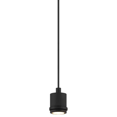 Access Port Nine Stark 2.25"w Matte Black  Led Pendant With Clear Frosted Sha
