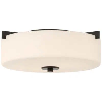 Access Rachel 15" Wide 2-light Matte Black Flush Mount