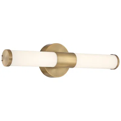 Access Retreat 18" Wide Antique Brushed Brass Led Vanity Bath Light