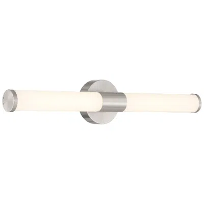 Access Retreat 24" Wide Medium Brushed Steel Led Vanity Light In Silver