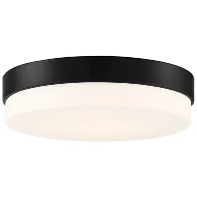 Access Roma 14" Wide Led Matte Black Flush Mount Ceiling Light