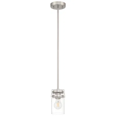 Access Shelby 4 1/2" Wide Brushed Steel Mini Pendant