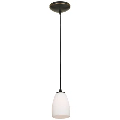 Access Sherry - E26 Led Cord Pendant - Oil Rubbed Bronze Finish, Opal Glass Shade