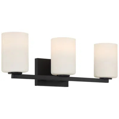 Access Sienna 21" Matte Black 3-light Led Vanity Light In White