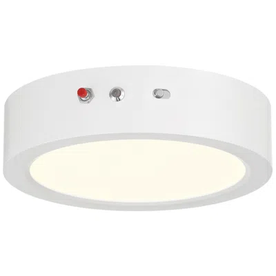 Access Slim 7" Wide White 3cct Emergency Backup Led Flush Mount