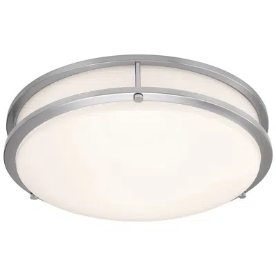Access Solero Ii 18" Wide Brushed Steel Led Flush Mount