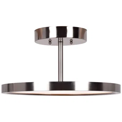 Access Sphere 15" Wide Brushed Steel Led Ceiling Light